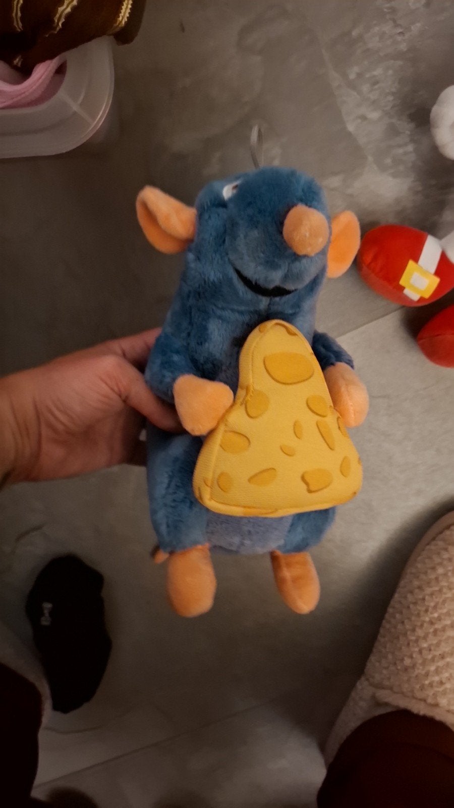 Remy de Ratatouille knuffel met kaas, Muis, Disney, Blauw, Ophalen of Verzenden