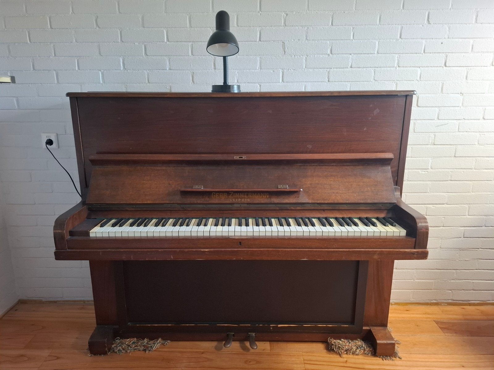 Antieke Gebr. Zimmermann Piano - Leipzig, Ophalen, Gebruikt, Bruin, Piano