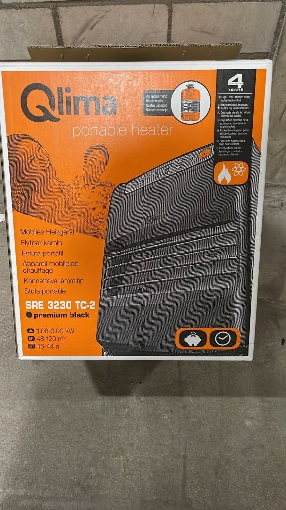Qlima SRE 3230 TC-2 Premium Black Draagbare Kachel, Huis en Inrichting, Kachels, Overige brandstoffen, Petroleumkachel, Ophalen of Verzenden