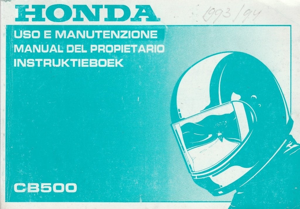 Honda CB500 instruktieboek (4094z), Motoren, Verzenden, Honda