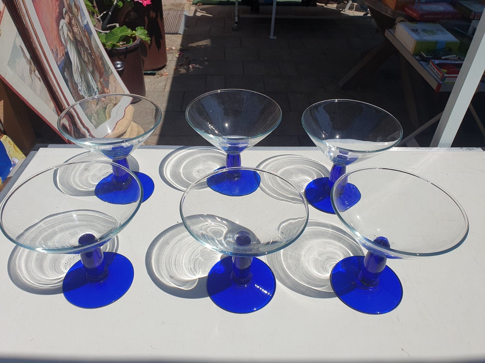 ijscoupe set van 6 sorbetglas € 10,=, Ophalen of Verzenden, Zo goed als nieuw
