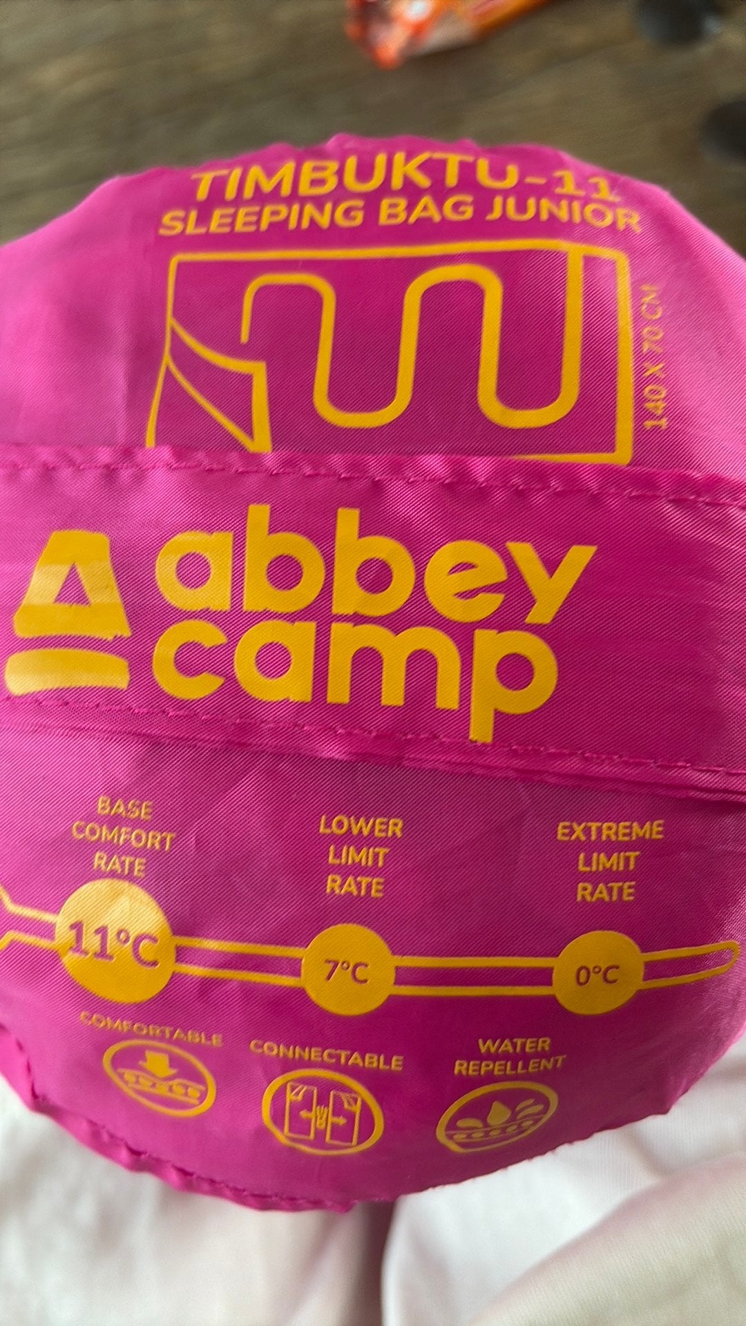 Abbey camp slaapzak roze, Caravans en Kamperen, Ophalen, Zo goed als nieuw