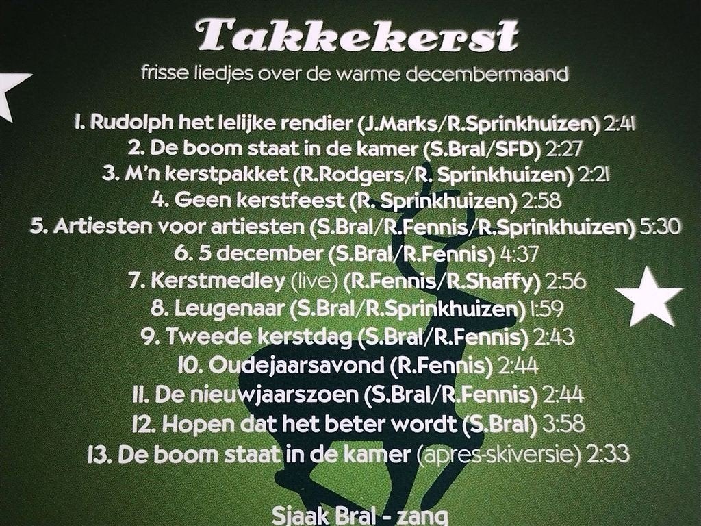 Sjaak Bral & SFD – Takkekerst, Cd's en Dvd's, Ophalen of Verzenden, Zo goed als nieuw