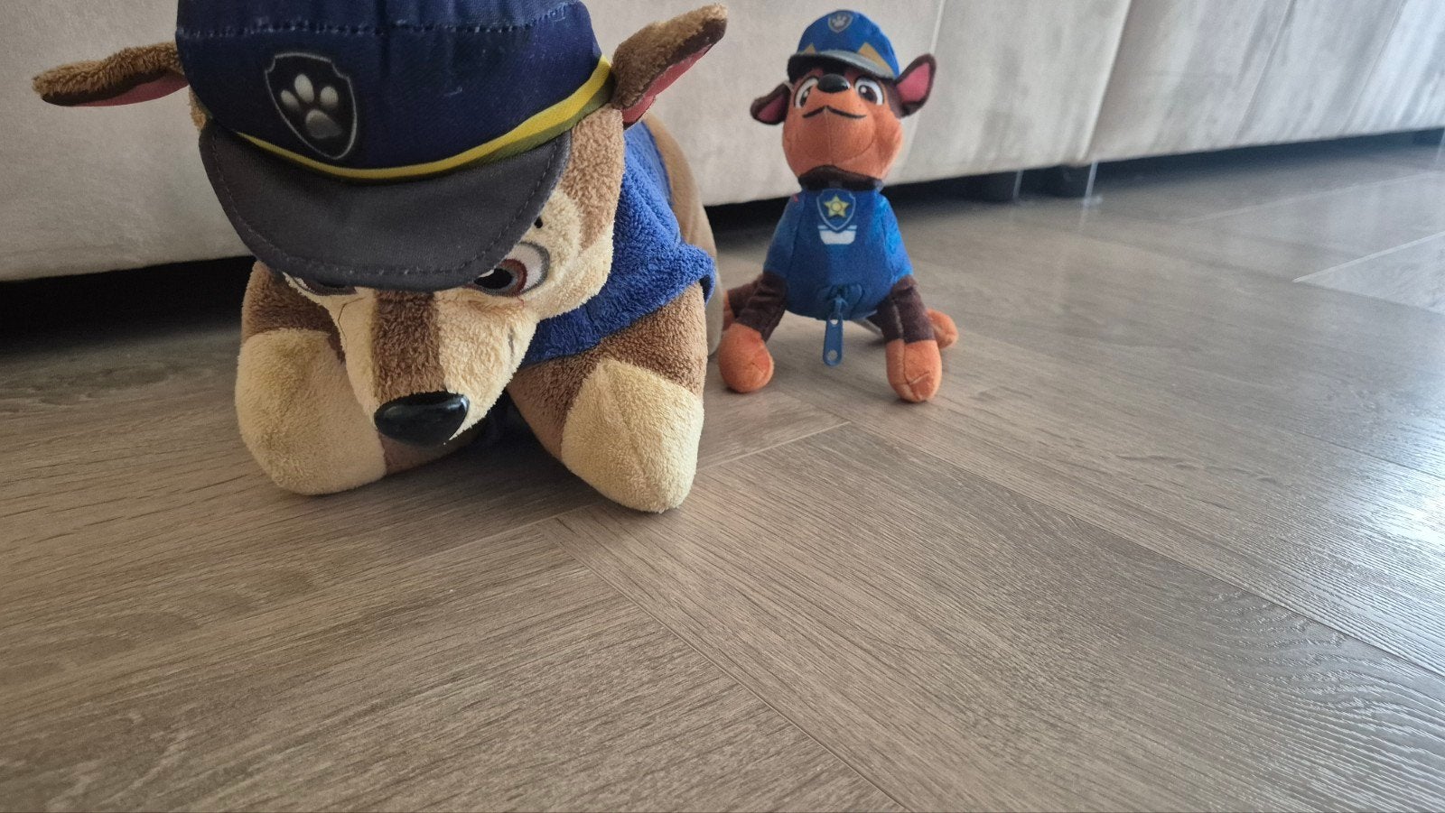 Paw Patrol Chase knuffelkussen en sleutelhanger, Kinderen en Baby's, Gebruikt, Blauw, Paw Patrol, Hond