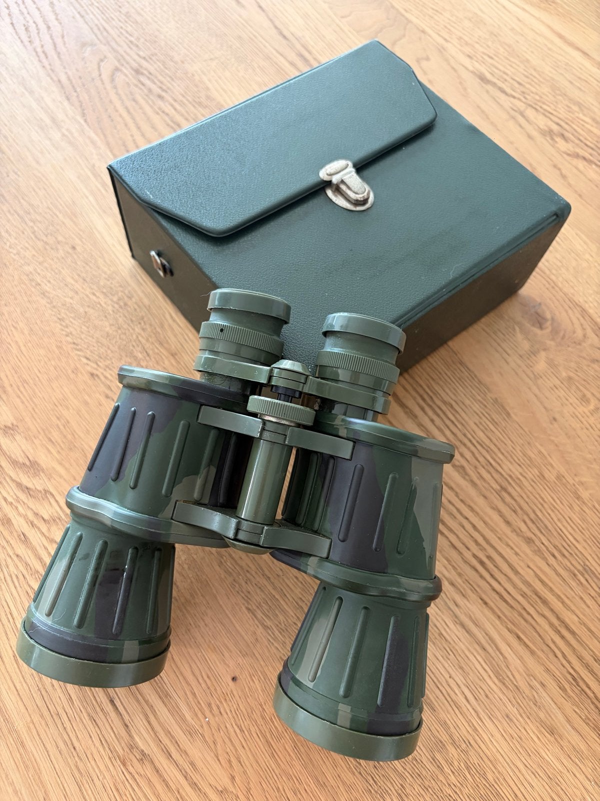 Lanssa 7x50 Verrekijker met Tas - Camouflage, Gebruikt, Minder dan 8x, Met hoes of tas, Porro (met knik)
