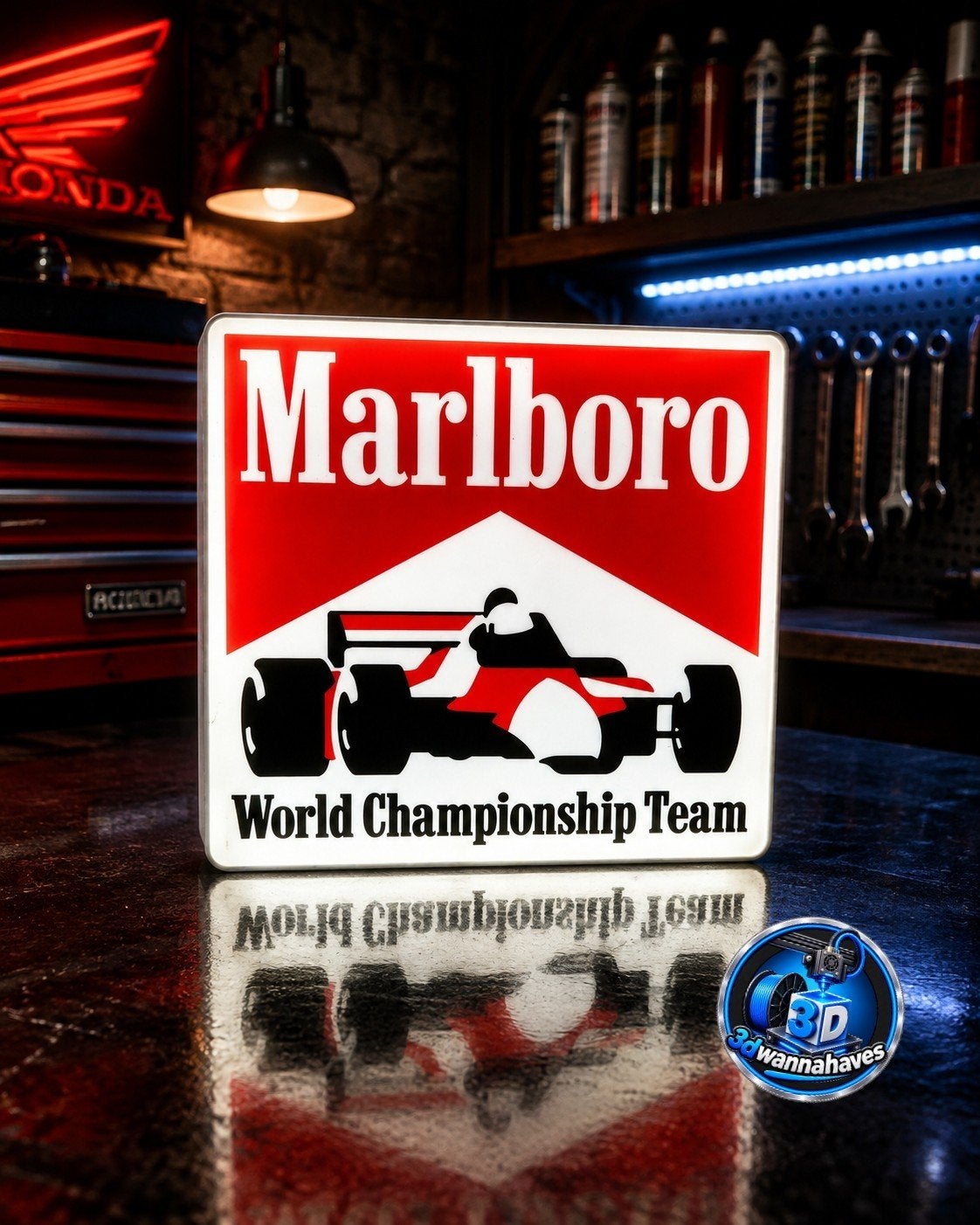 Marlboro F1 LED Lichtbak - Blikvanger voor elke ruimte, Ophalen of Verzenden, Nieuw, Formule 1