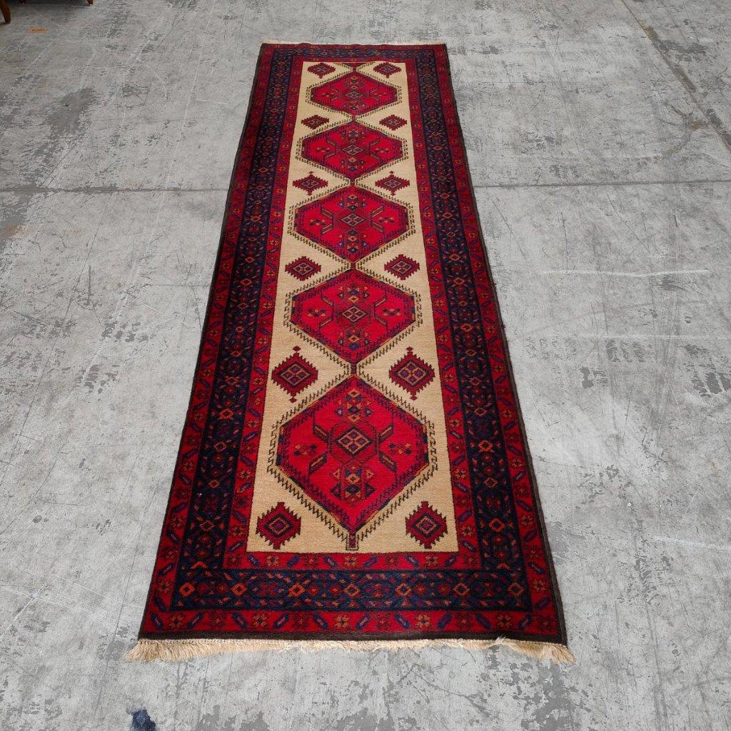 Vintage Oosters loper, karpet, vloerkleed 23, Valkenswaard, Gebruikt, Info@flashbackfurniture.nl, Overige kleuren
