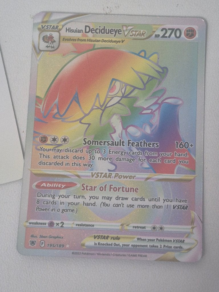 Pokemon kaart Decidueye, Ophalen of Verzenden, Gebruikt, Losse kaart