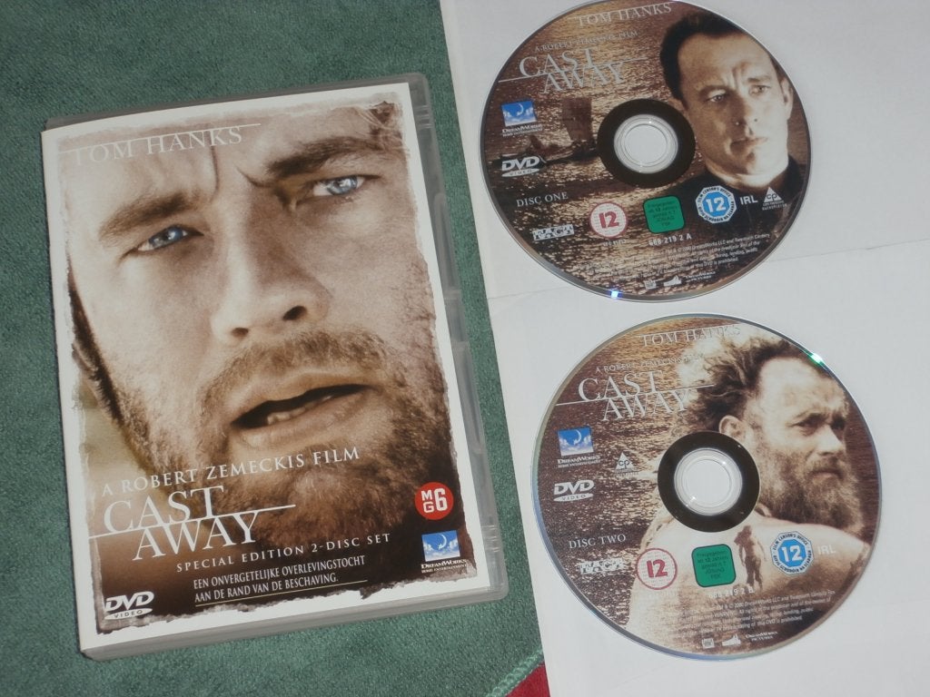 2-DVD - "Cast Away" (met o.a. Tom Hanks, e.a.)., Engels, Nederlands, Ophalen of Verzenden, Zo goed als nieuw
