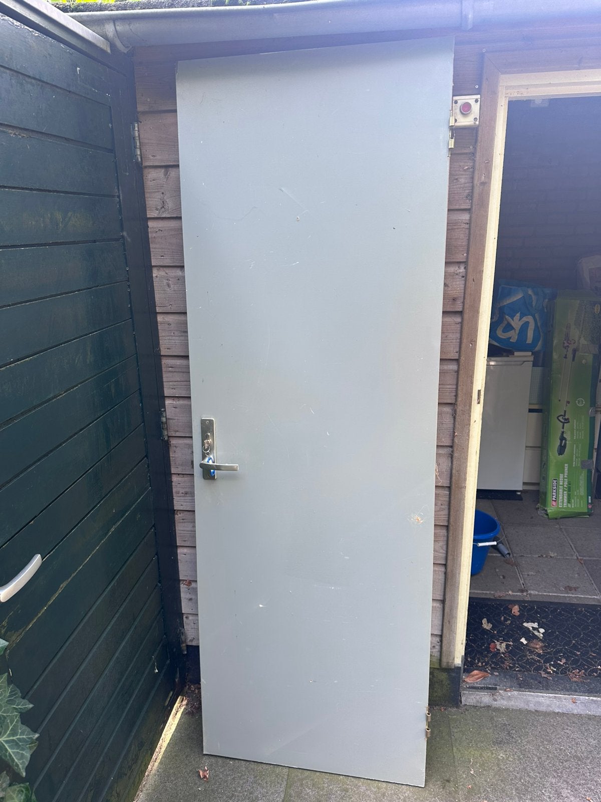 Smalle deur met slot, Doe-het-zelf en Verbouw, Deuren en Horren, Ophalen, Gebruikt, Minder dan 80 cm, Binnendeur