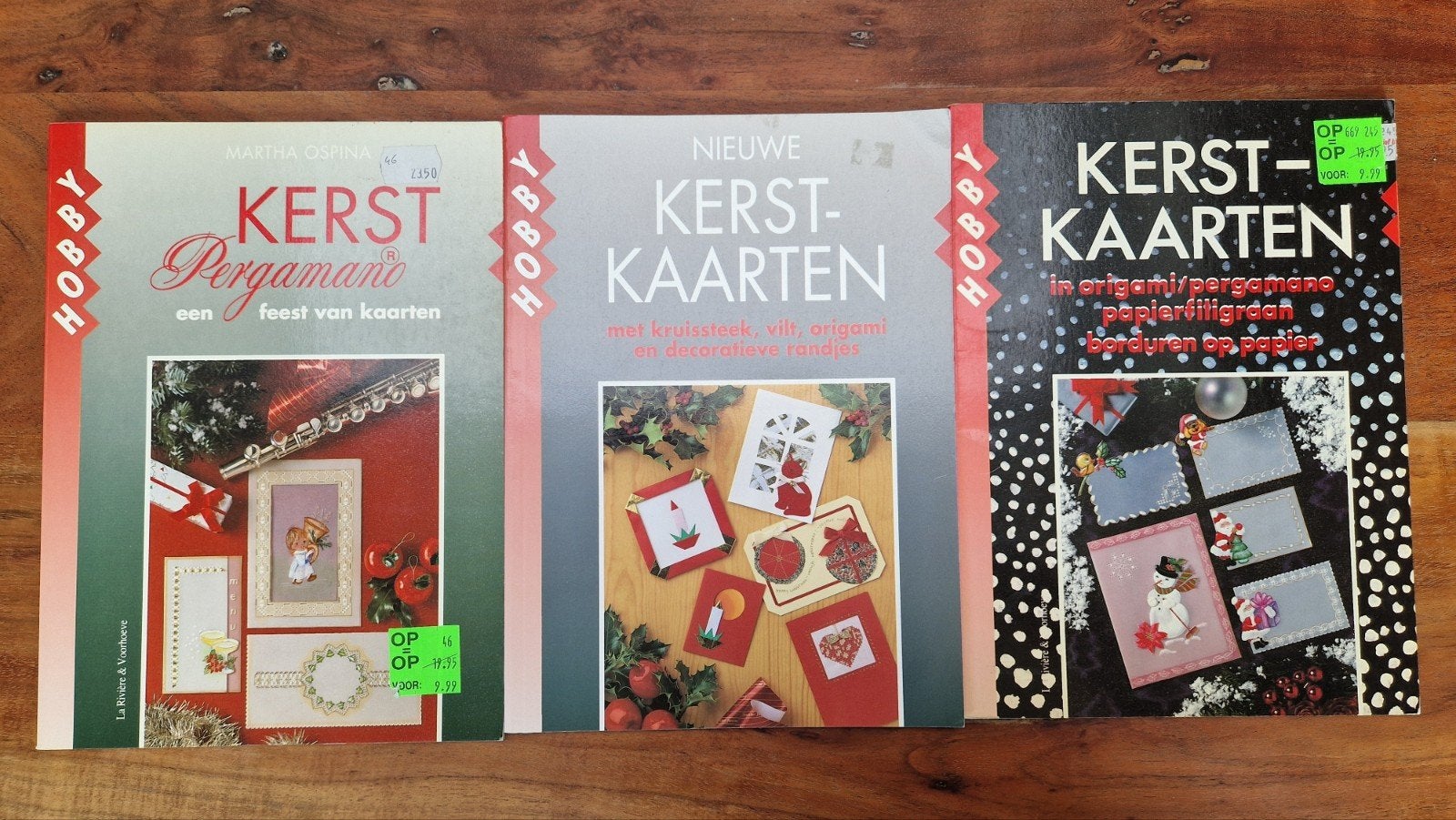 3x Hobbyboeken Kerstkaarten maken - Pergaman, Kruissteek, Ophalen of Verzenden, Gelezen, Borduren en Naaien, Martha Gionna e.a.