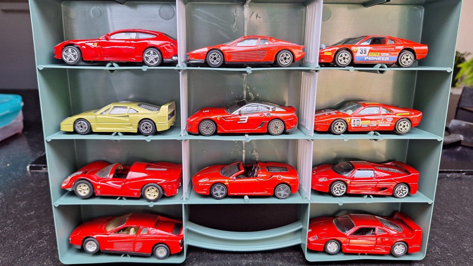 Verzameling van 11 Ferrari modelauto's in koffer, Ophalen of Verzenden, Zo goed als nieuw, Auto