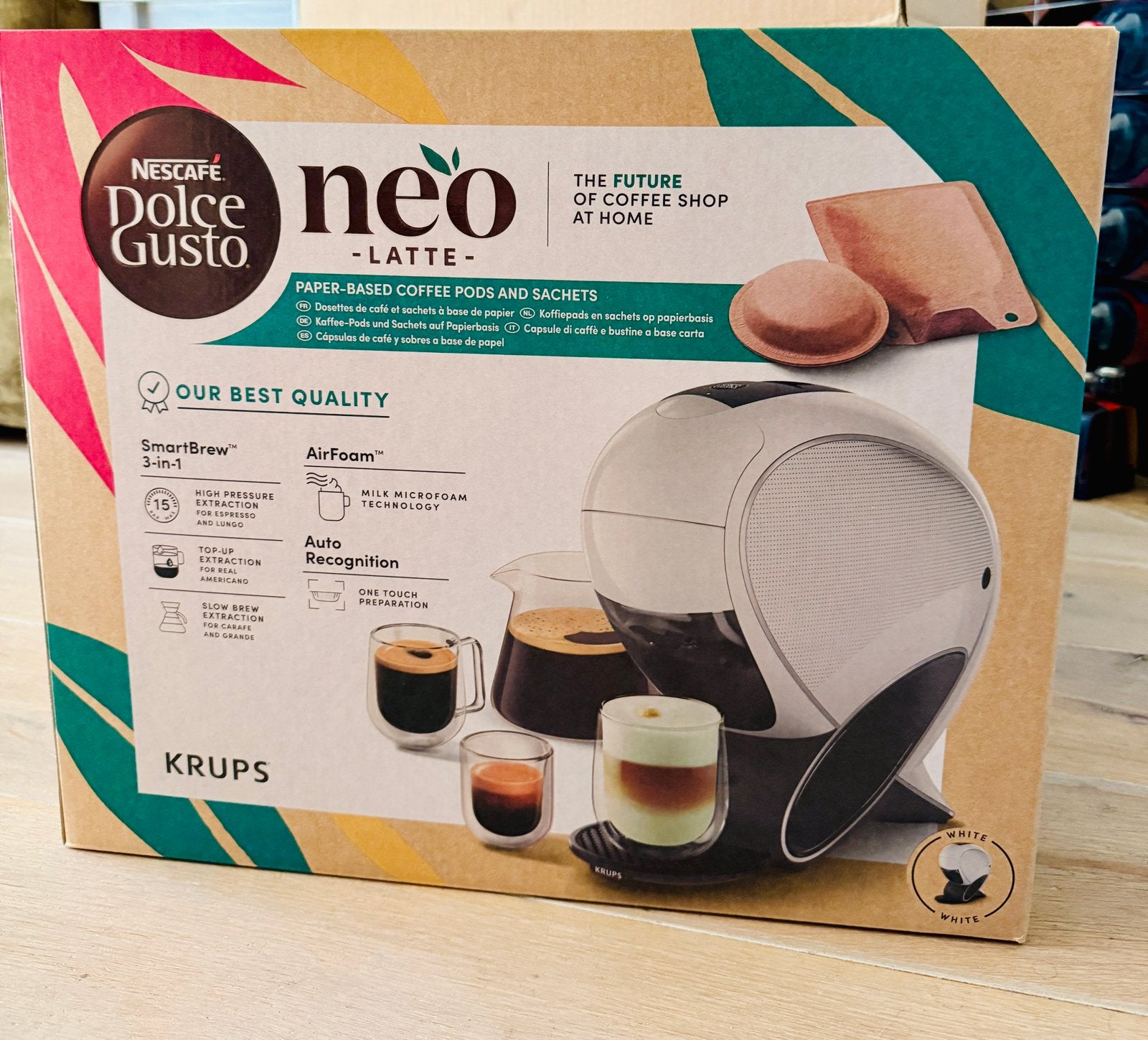 Krups NESCAFÉ DOLCE GUSTO NEO - nieuw in doos, Ophalen of Verzenden, 2 tot 4 kopjes, Koffiepads en cups, Afneembaar waterreservoir