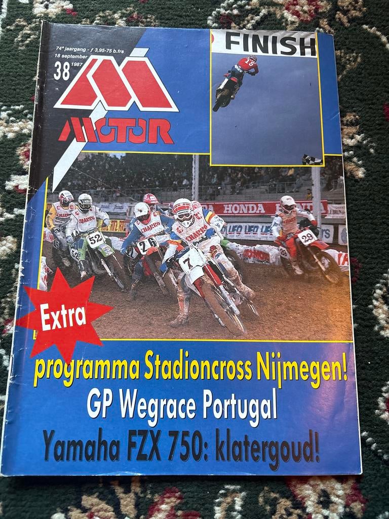 Motor Magazine 1987: Stadioncross Nijmegen, GP Portugal, Ophalen of Verzenden, Gelezen, Algemeen