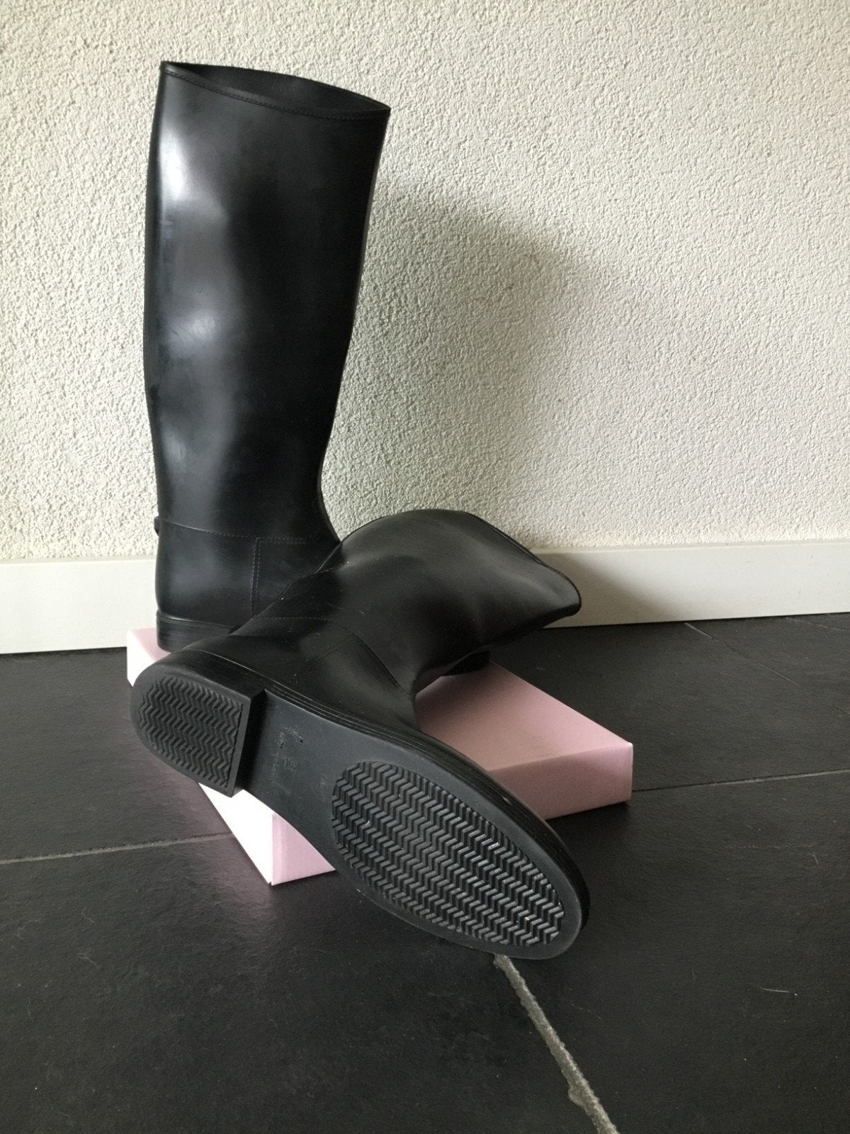 rubberen paardrij laarzen zwart, maat 40, Dieren en Toebehoren, Ophalen, Gebruikt, Dames, Schoeisel