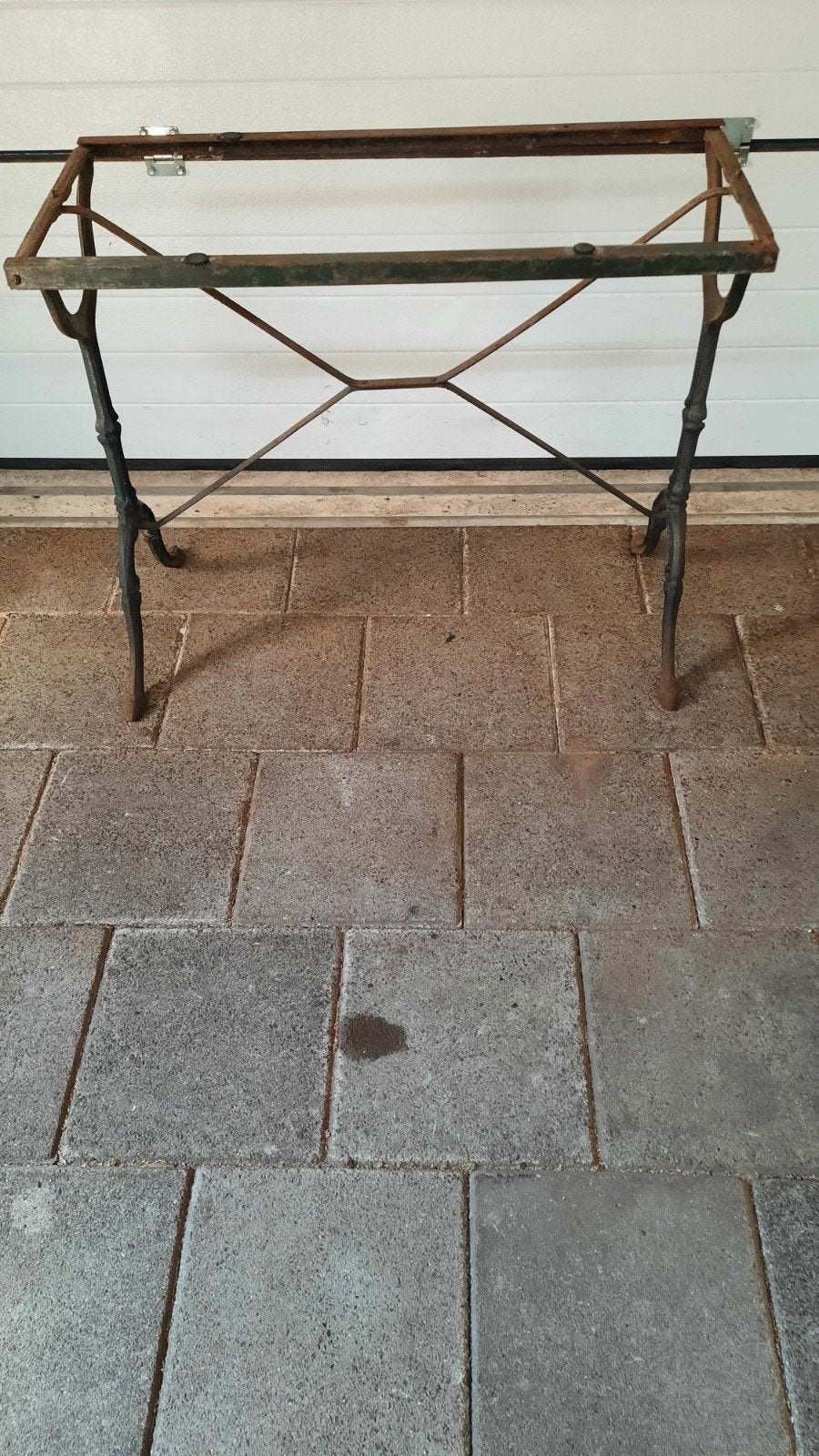 Vintage Gietijzeren Onderstel voor Tafel/Bankje, Antiek en Kunst, Ophalen of Verzenden