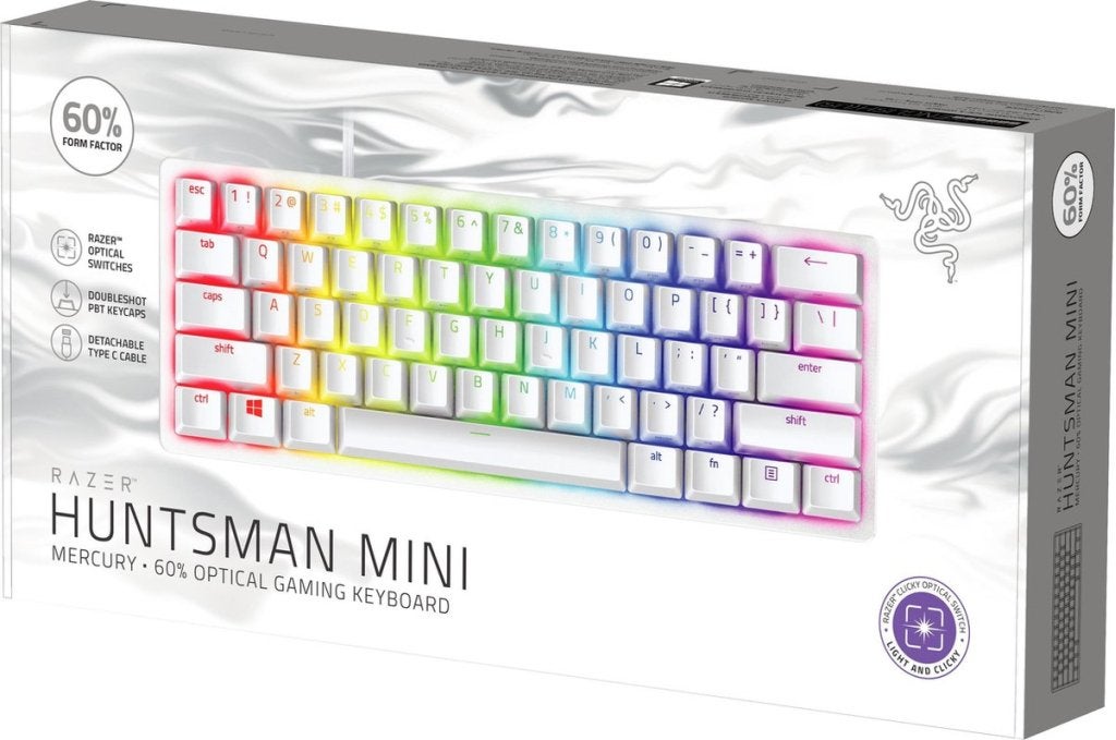 Razer Huntsman Mini Qwerty - Red Switch - RGB - 60% - Wit, Computers en Software, Razer, Eu-info@razer.com, Alter Teichweg 25, 22081 Hamburg, Duitsland