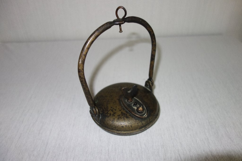 Olielamp brons Frans weverslamp, Antiek en Kunst, Ophalen of Verzenden