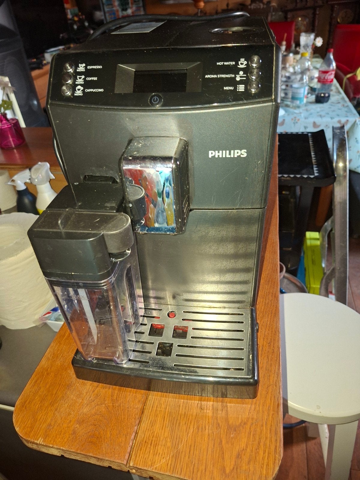 Philips Koffiemachine met nieuw melkbakje, Gebruikt, Koffiemachine, Koffiebonen, Ophalen