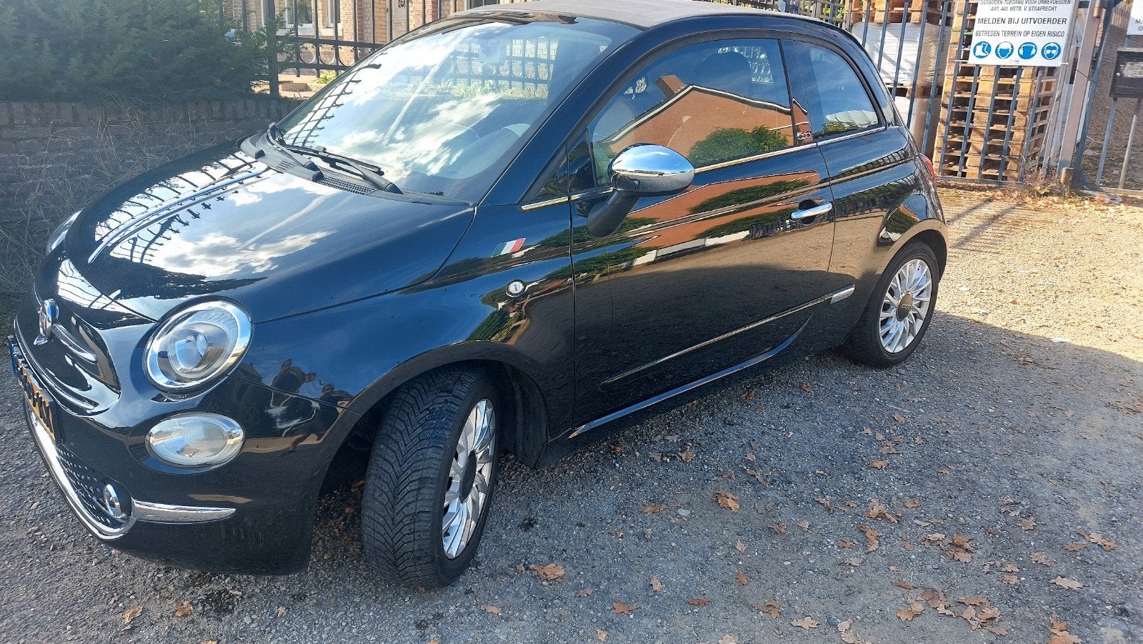 Fiat 500C 1.2 69pk 2015 Zwart, Voorwielaandrijving, 4 cilinders, Cabriolet, Zwart