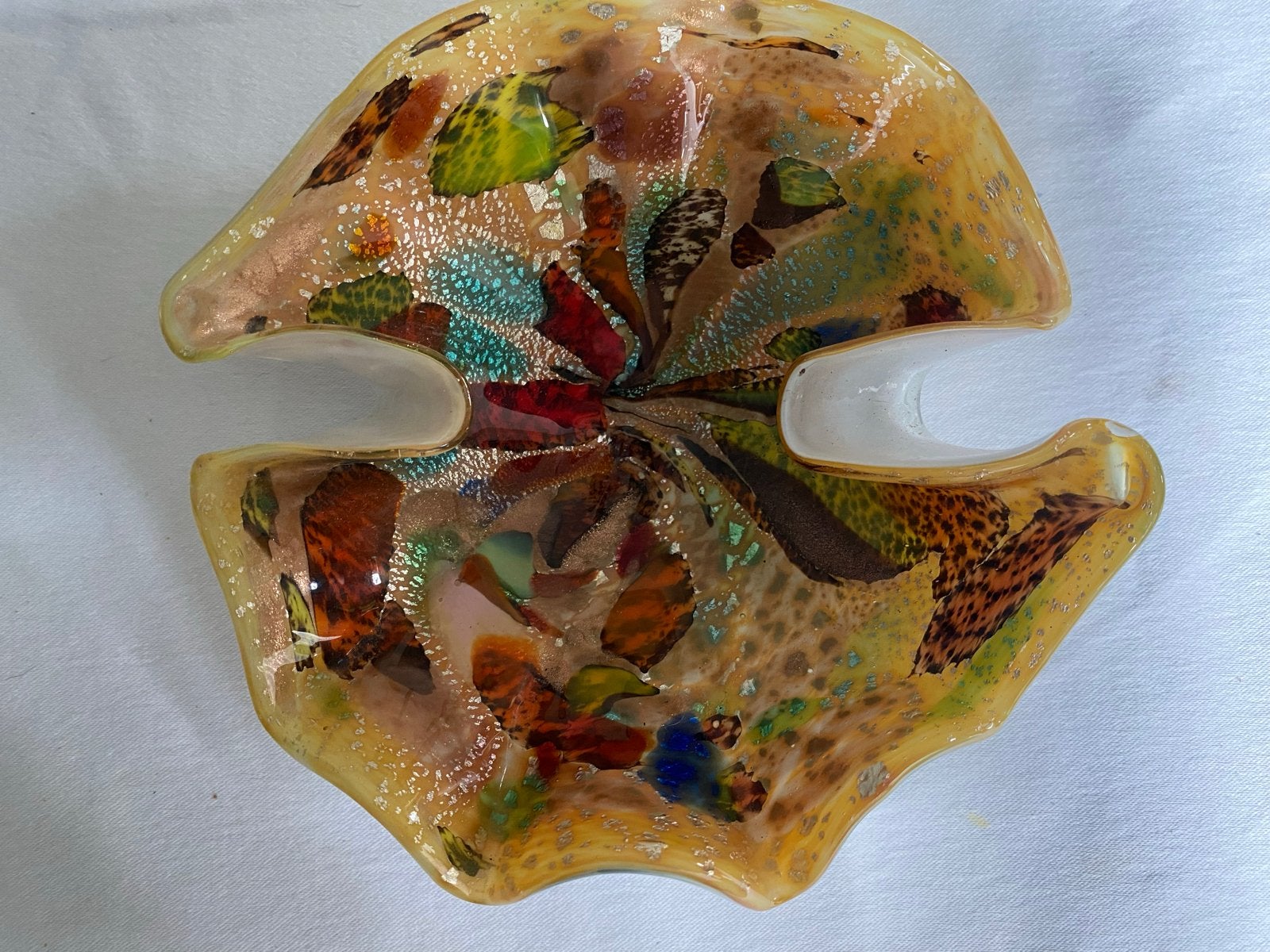 Venetiaanse Glaskunst Schaal - Handgemaakt & Iriserend, Antiek en Kunst, Ophalen of Verzenden