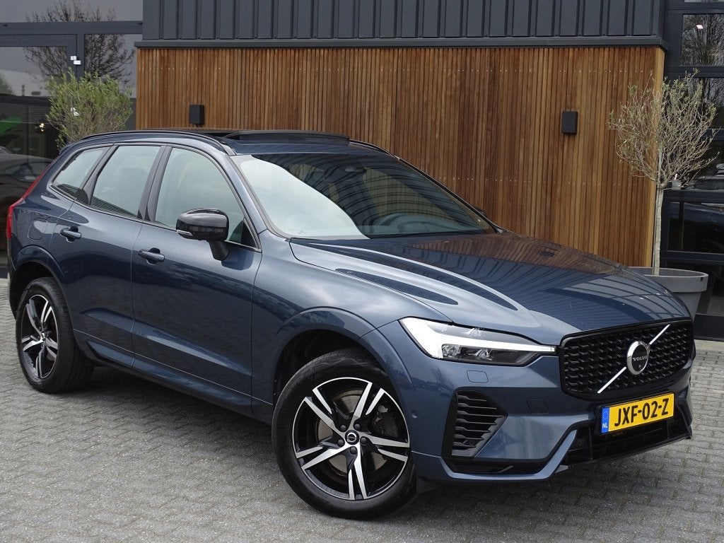 Volvo XC60 T6 Recharge 350PK automaat / R-Design / LED, Auto's, Gebruikt, Euro 6, Blauw, Plug-in hybride
