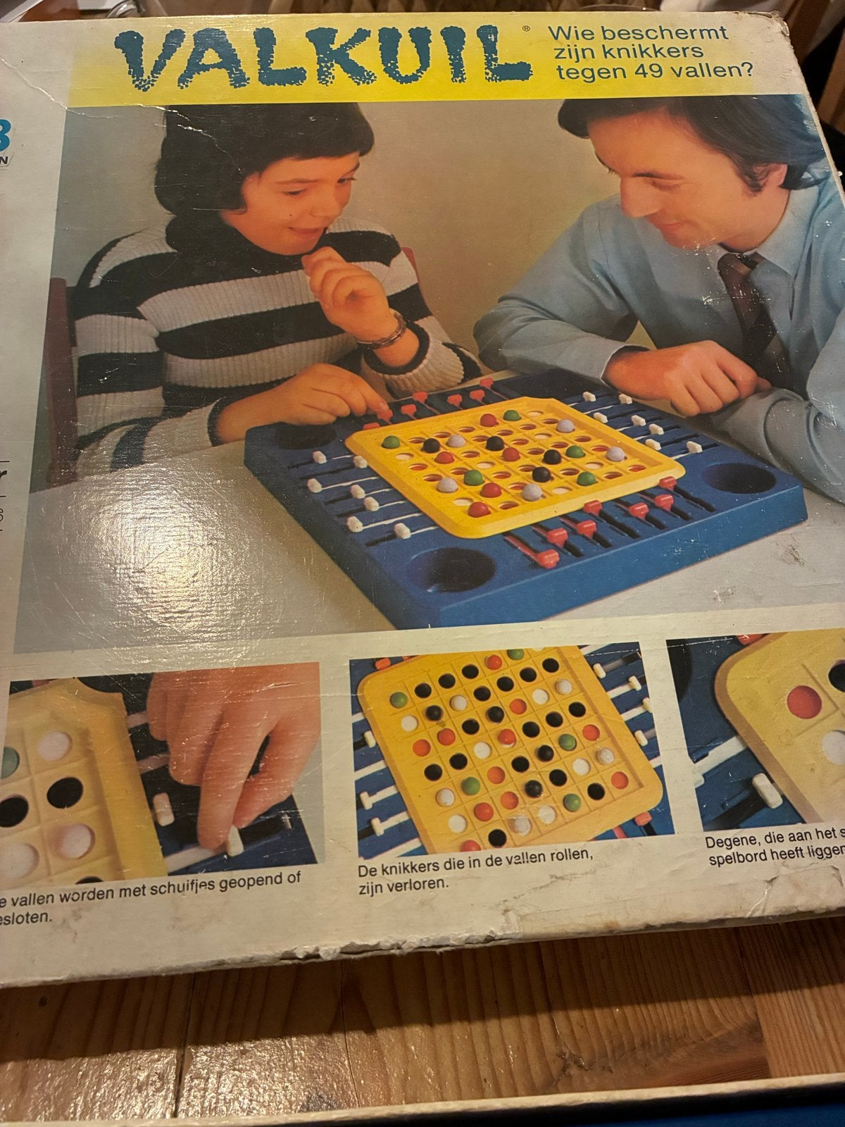 Valkuil bordspel - Klassiek knikker spel, Een of twee spelers, Ophalen of Verzenden, Gebruikt
