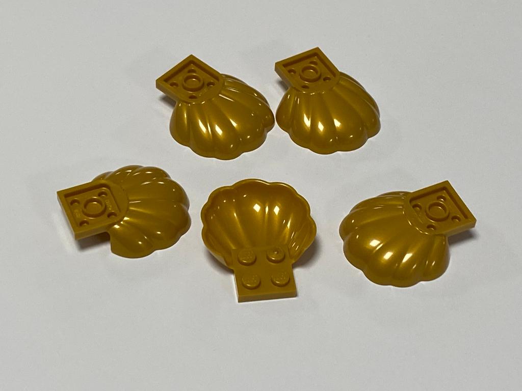 Partij Lego 5x nieuwe schelp / clam in diverse kleuren, Overige thema's, Lego, Nieuw, Ophalen of Verzenden