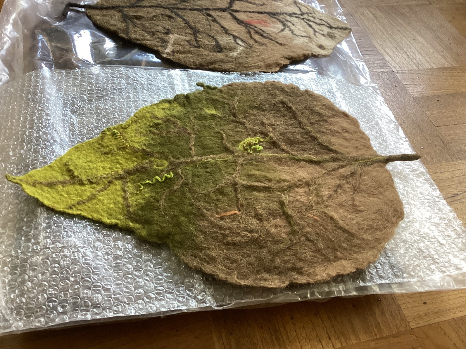 Groot Deco Herfstblad handgevilt, Ophalen, Nieuw, Gebruiksvoorwerp, Wolvilt
