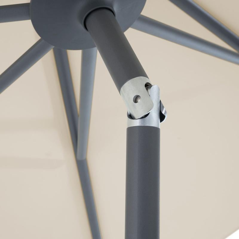 Parasol TWIST 250x200 cm. in creme of donkergrijs NIEUW, Verstelbaar, Nieuw, Stokparasol, 2 tot 3 meter