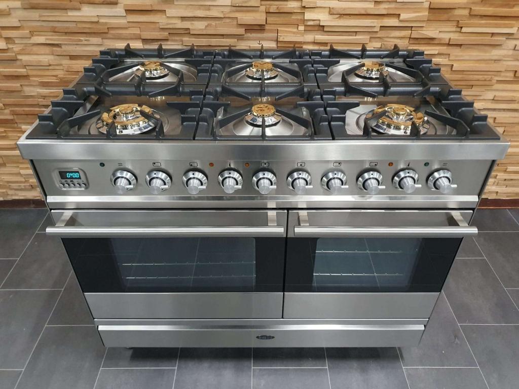 🔥Luxe Boretti Fornuis 100cm RVS + RVS 2 ovens 6 gaspitten, Witgoed en Apparatuur, Fornuizen, Niet ingevuld, 60 cm of meer, Niet ingevuld