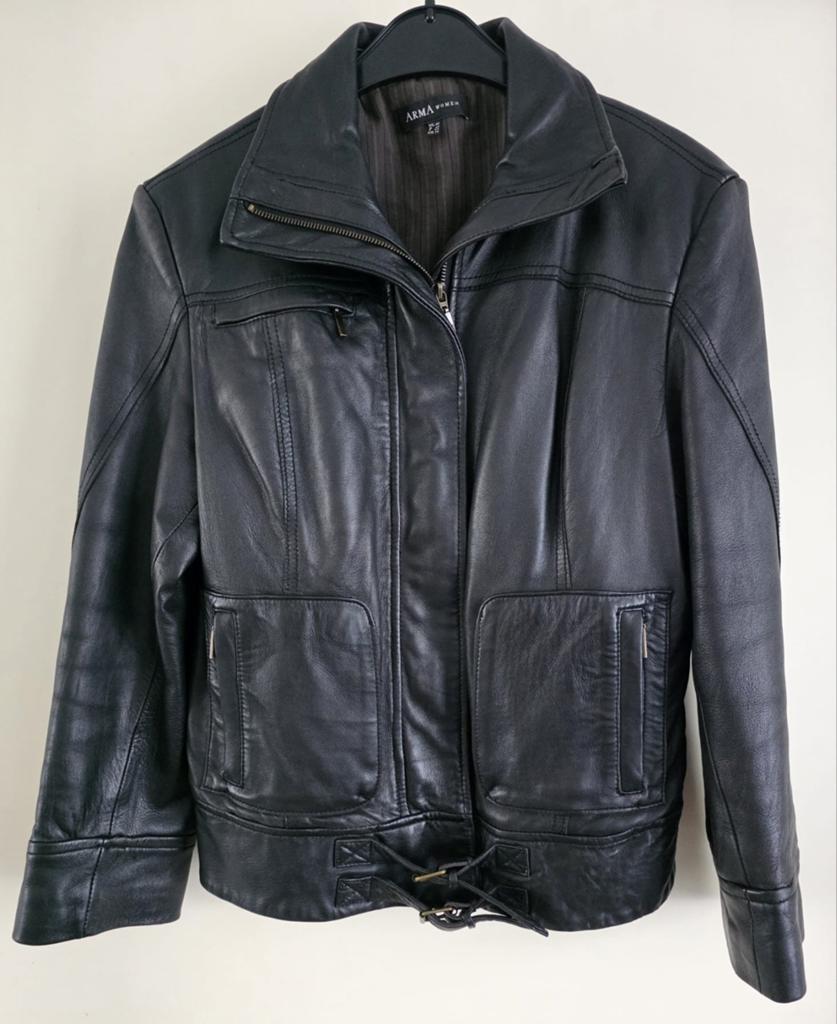Arma Leren Jas Zwart Maat 40 (M), Zwart, Arma, Maat 42/44 (L), Ophalen of Verzenden