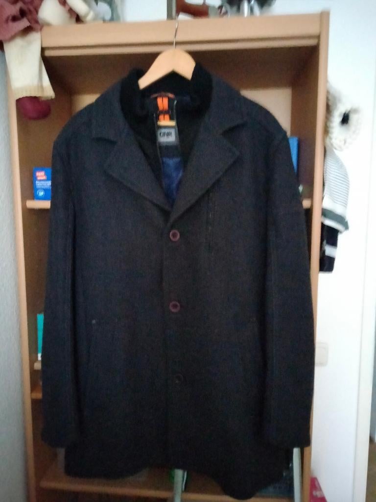 Heren Winterjas, Ophalen, Zo goed als nieuw, Maat 56/58 (XL), Zwart