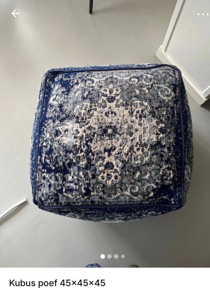 Poef 45x45x45, Ophalen of Verzenden, Vierkant, Stof, Minder dan 50 cm