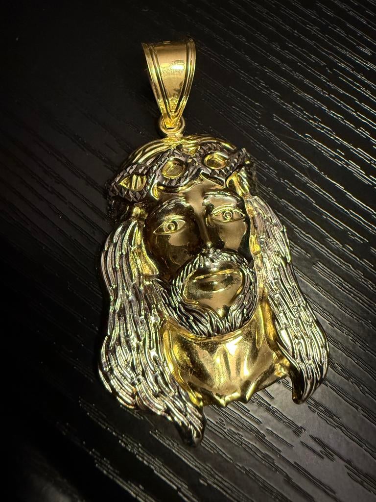Prachtige 14 karaats gouden jezus hanger, Sieraden, Tassen en Uiterlijk, Kettinghangers, Nieuw, Goud, Ophalen of Verzenden