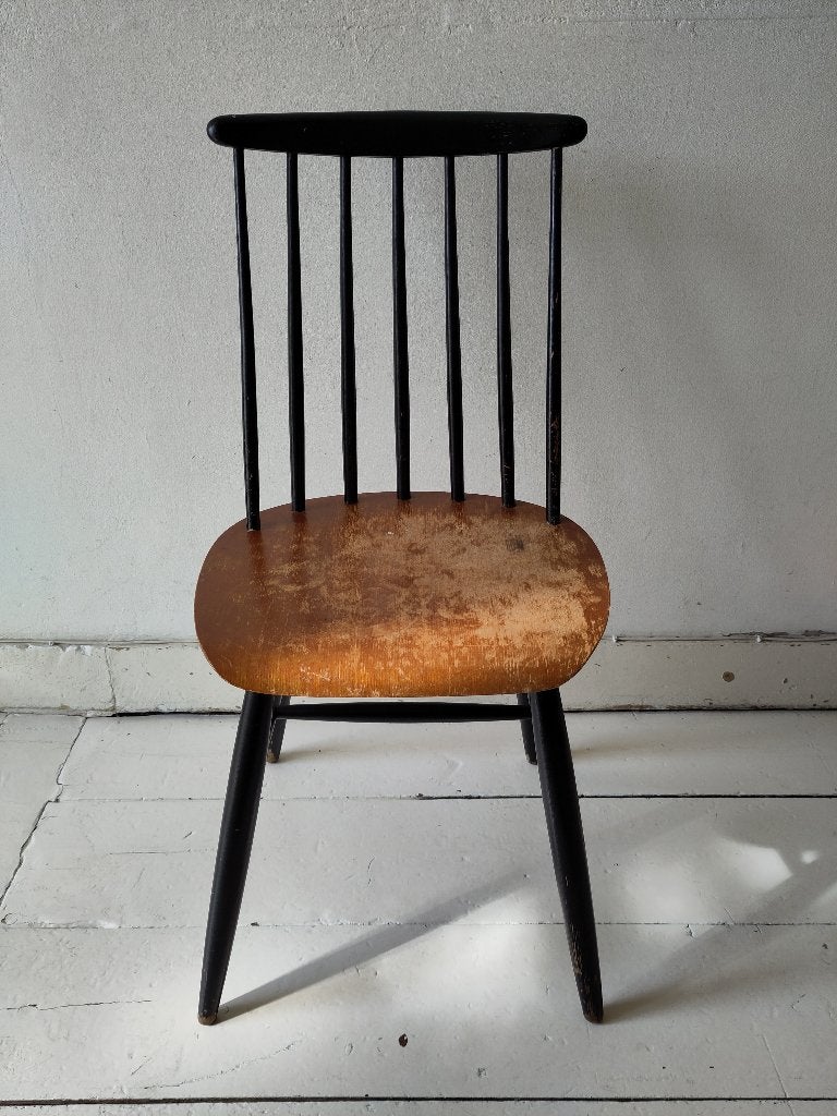 retro vintage spijlenstoel jaren 60 Scandinavische stijl, Huis en Inrichting, Ophalen, Gebruikt, Scandinavisch, Eén