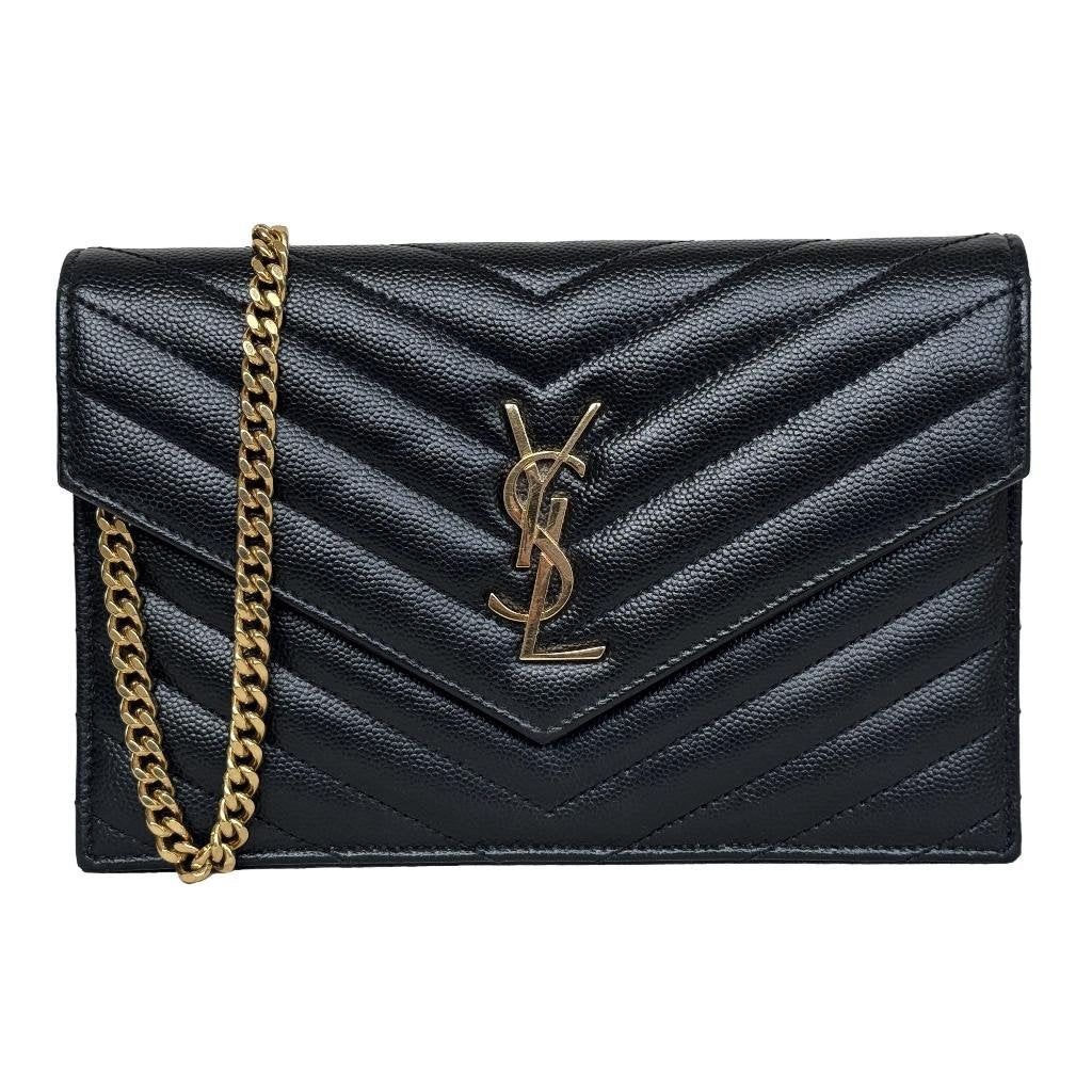 Yves Saint Laurent YSL wallet on chain envelope cassandre, Ophalen of Verzenden, Zo goed als nieuw