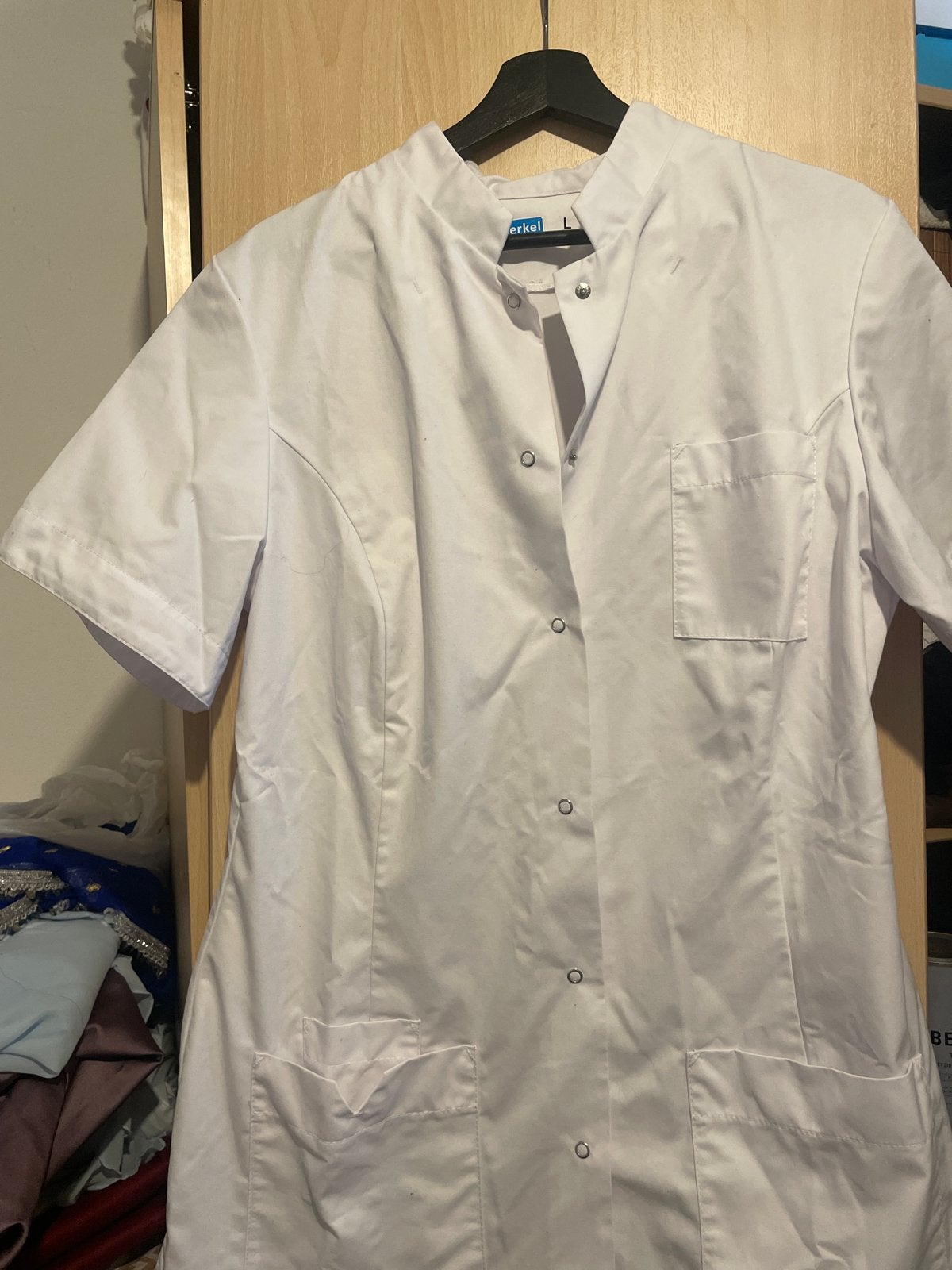 Witte Berkel doktersjas/laboratoriumjas, maat L, Kleding | Dames, Ophalen, Zo goed als nieuw