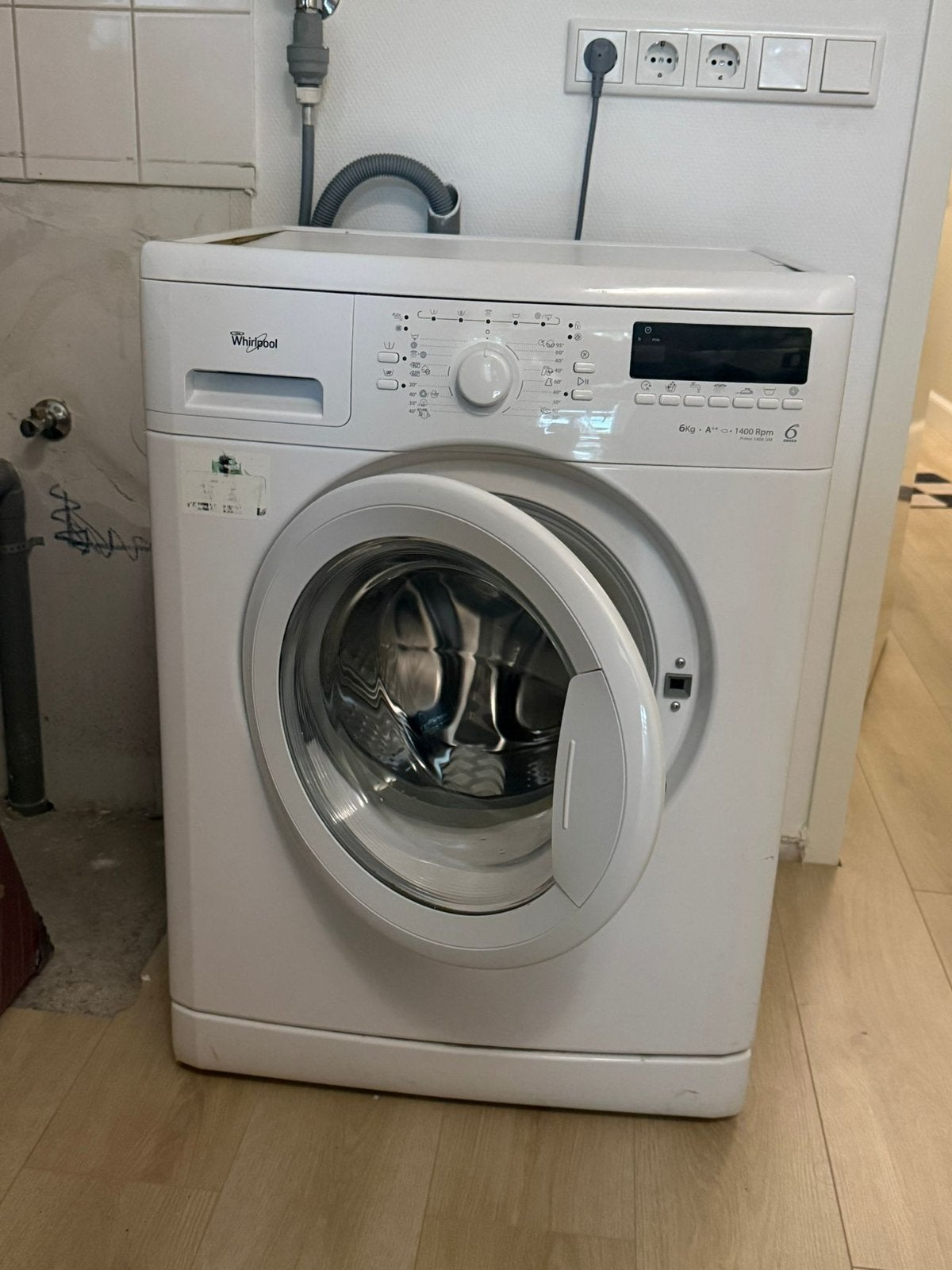 Whirlpool 6 kg 1400 toeren, Ophalen, Gebruikt, 85 tot 90 cm, 1200 tot 1600 toeren