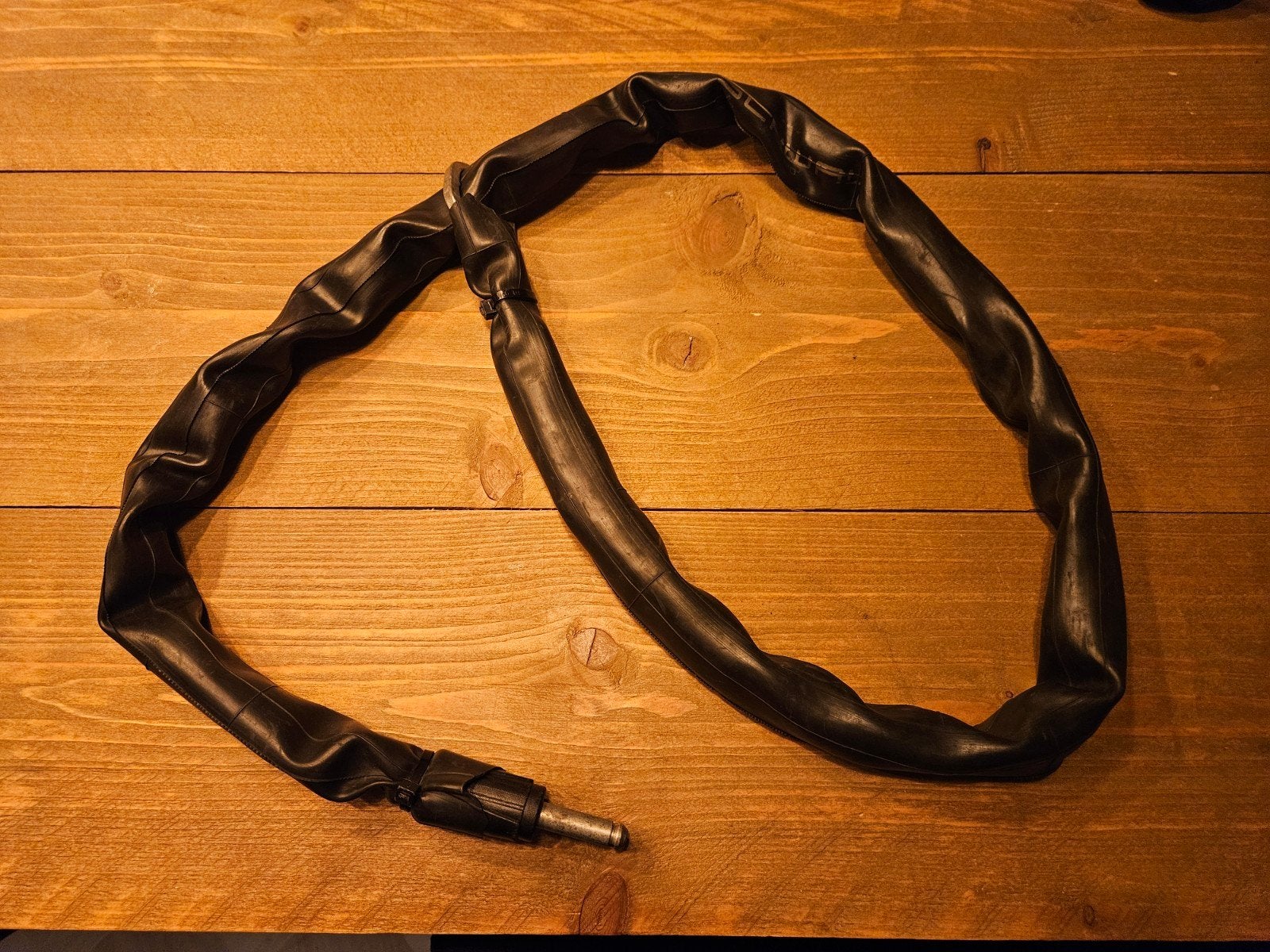 Insteekslot / insteekketting / hangslot / fietsslot 140 cm., Ophalen of Verzenden, Gebruikt, Insteekslot