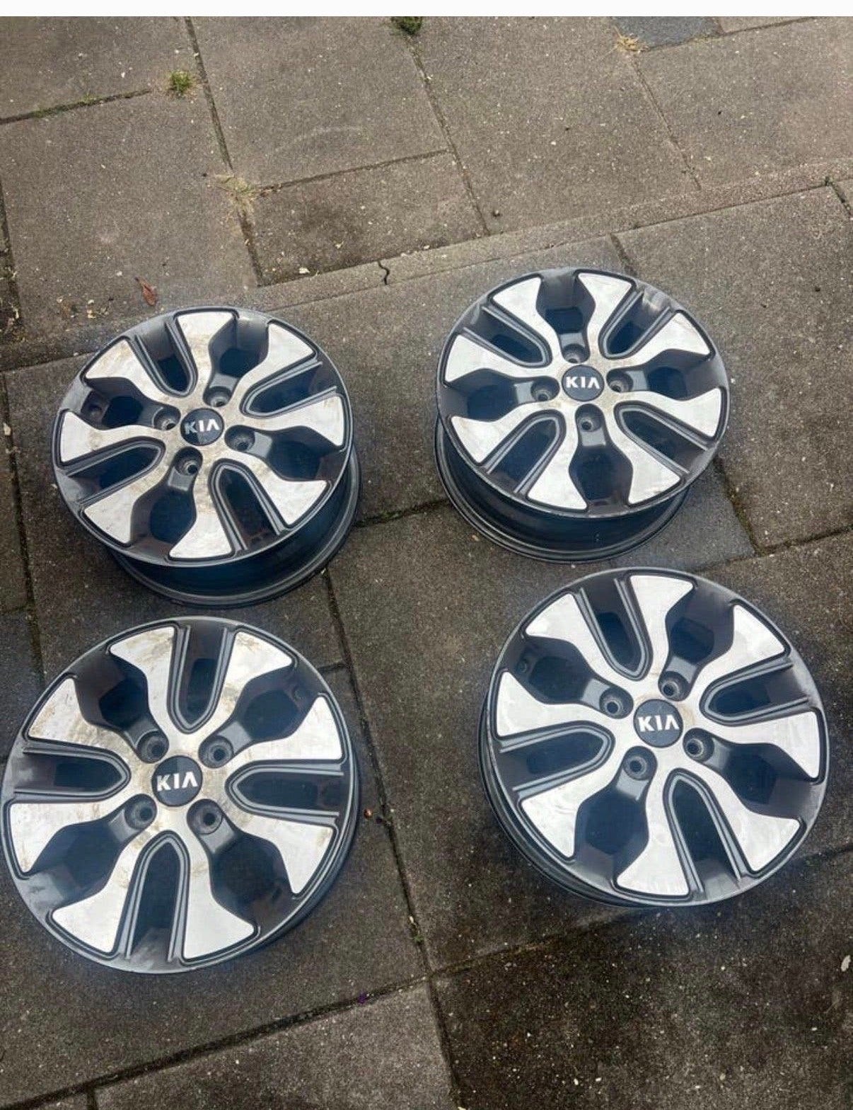 Set van 4 originele Kia velgen 14 inch - 4x100, Ophalen, 14 inch, Gebruikt, Velg(en)