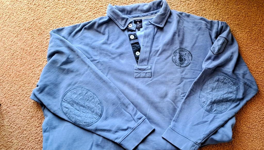 Kitaro Sweater 5XL met rugprint, Kleding | Heren, Truien en Vesten, Blauw, Kitaro, Overige maten, Ophalen of Verzenden