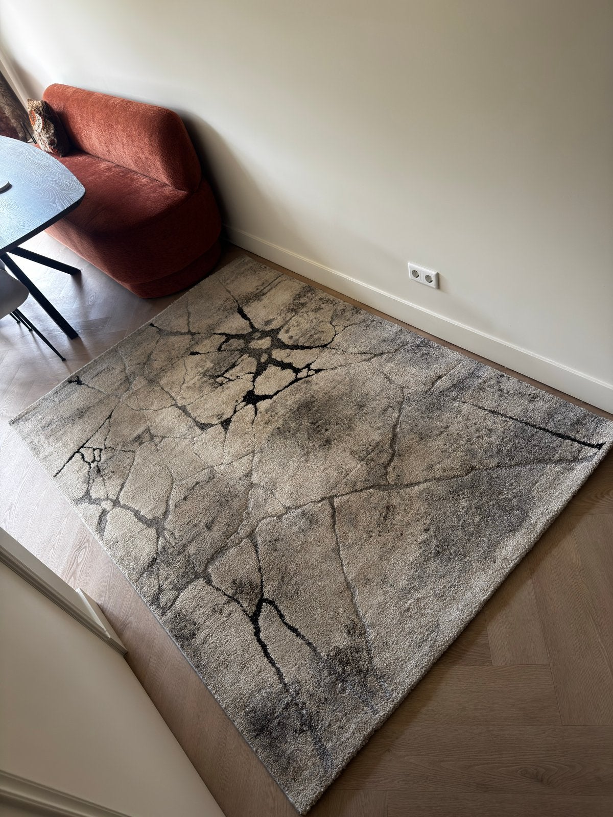 Vloerkleed Impact - Grijs/Beige - Kwantum - 160 x 230, Ophalen, Beige, 150 tot 200 cm, 200 cm of meer