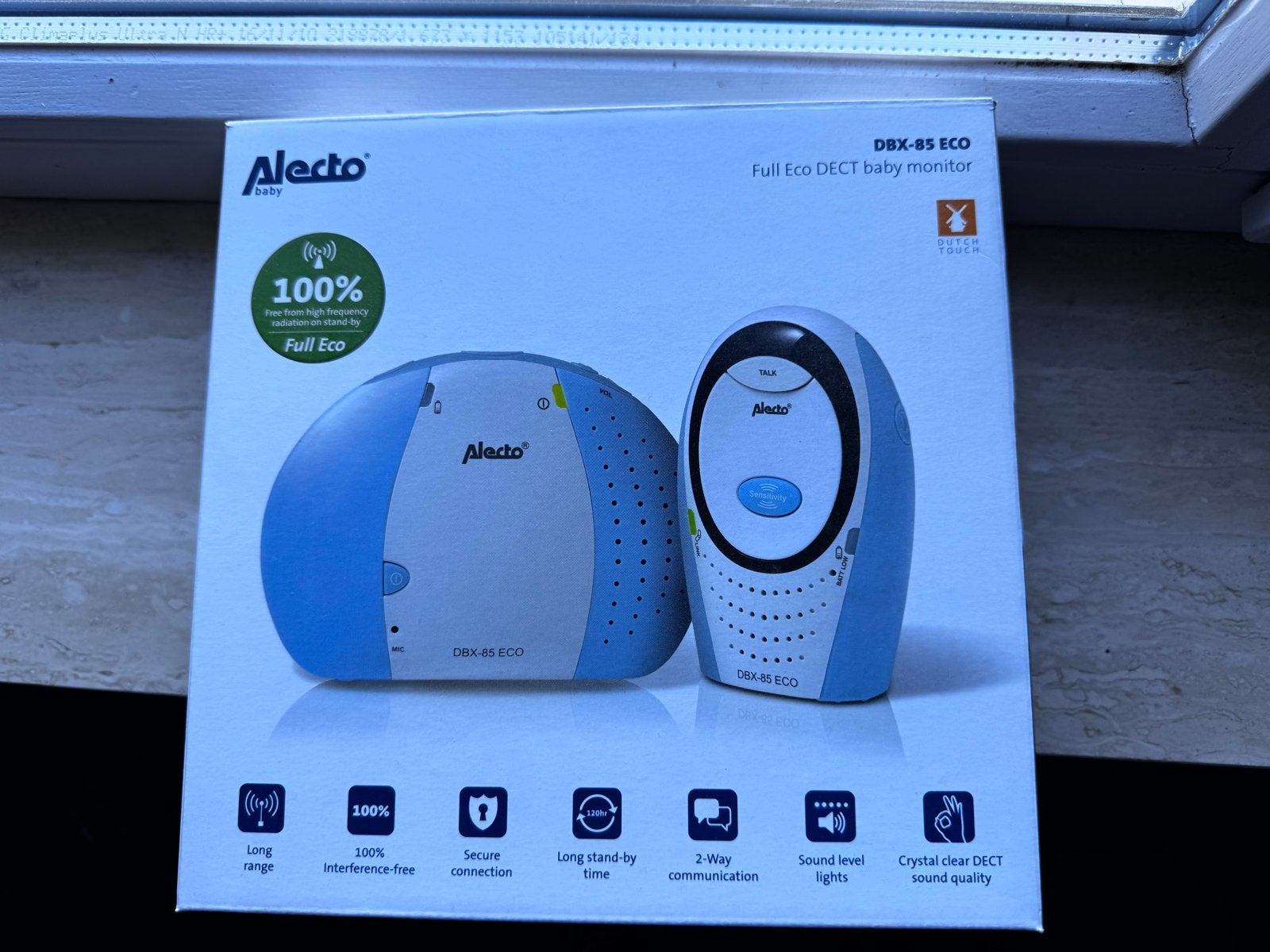 Alecto DBX-85 Eco Babyfoon - Full Eco DECT Baby Monitor, Ophalen of Verzenden, Zo goed als nieuw, 250 meter of meer, Digitaal