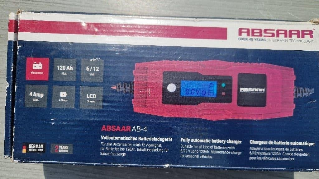 Acculader Absaar AB-4, Auto-onderdelen, Accu's en Toebehoren, Ophalen of Verzenden, Gebruikt