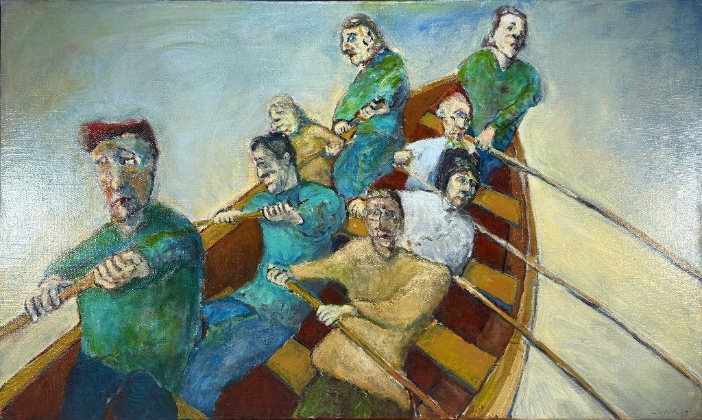 1357. Olieverfschilderij, Henk Krist - "De Wedstrijden", Ophalen