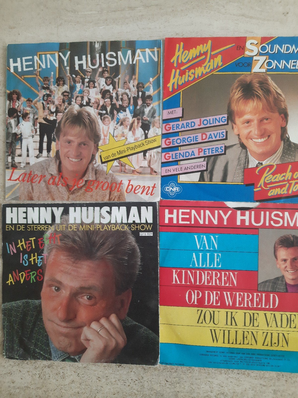 4x vinyl singels van Henny Huisman, Ophalen of Verzenden, Zo goed als nieuw, Overige formaten, Levenslied of Smartlap