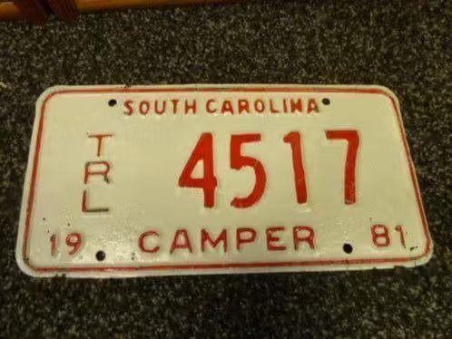 Kentekenplaat licenseplate South Carolina Camper USA, Ophalen of Verzenden, Gebruikt, Auto's