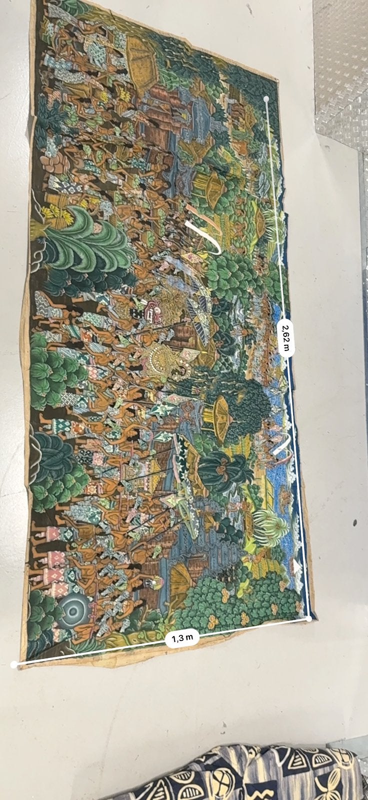 Groot canvas schilderij Aziatische voorstelling 262 x 130 cm, Ophalen of Verzenden