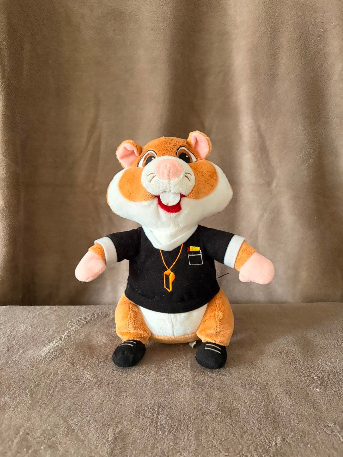Albert Heijn Hamster Knuffel met klein vlekje op tong, Oranje, Gebruikt, Albert Heijn, Hamster